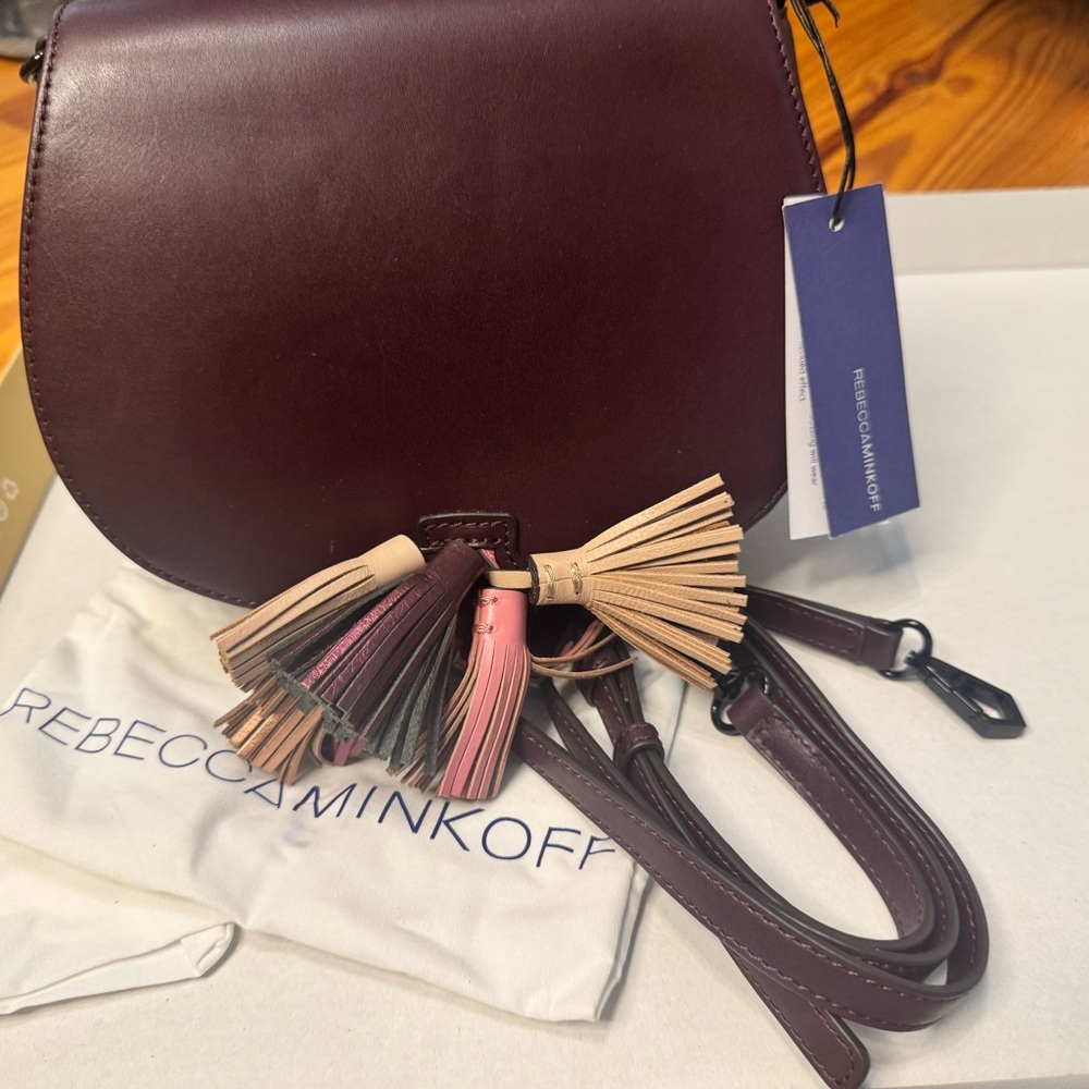 $275 Rebecca Minkoff Brown Crossbody Bag with Tassel Charm